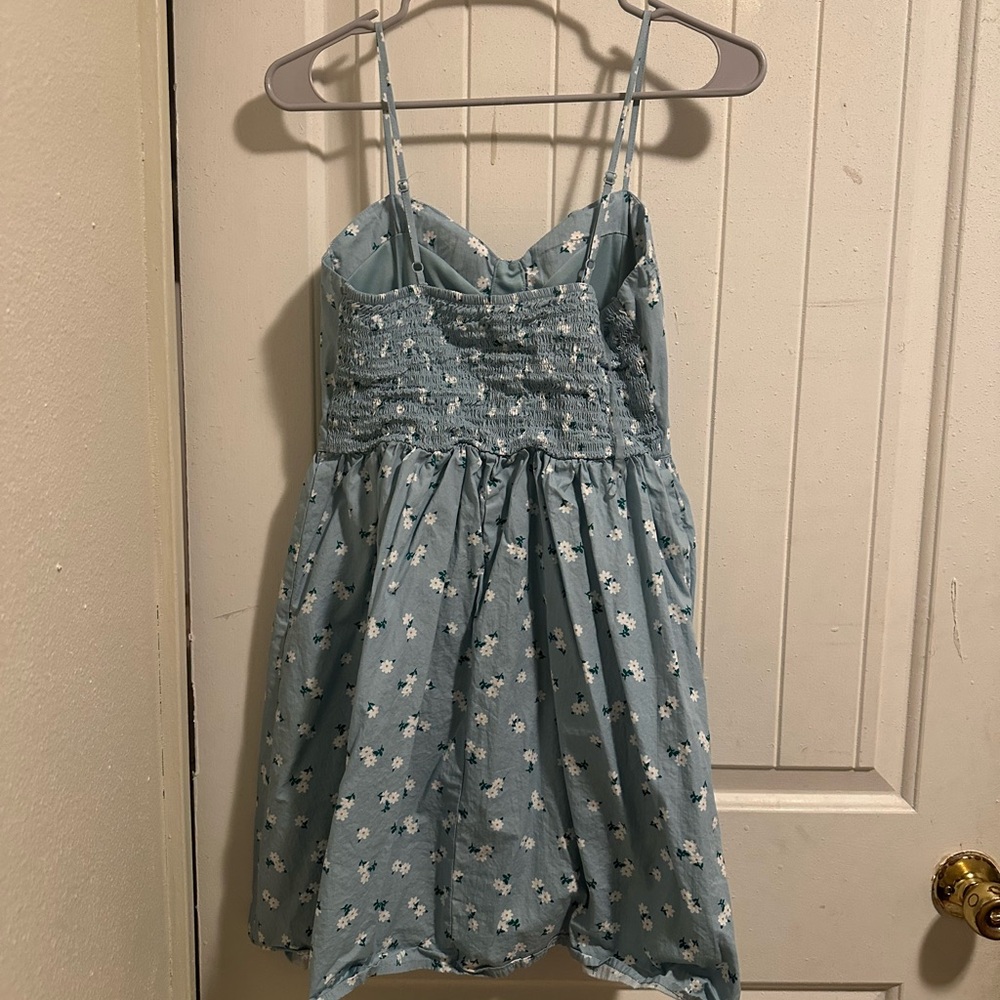 Blue Floral Mini Dress